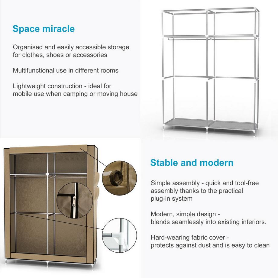 Intirilife Armoire de Rangement Pliable  