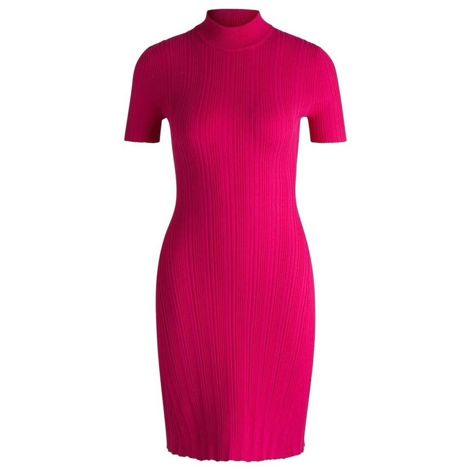 Sareply Bodycon Kleid, Stehkragen, Kurzärmlig