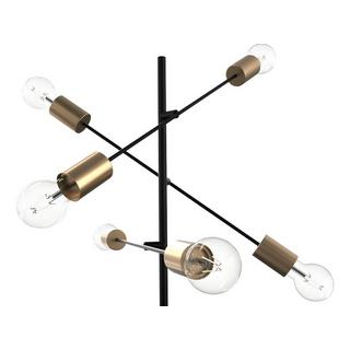 Vente-unique Lampadaire 6 ampoules style industriel KLEPTON Métal Or  