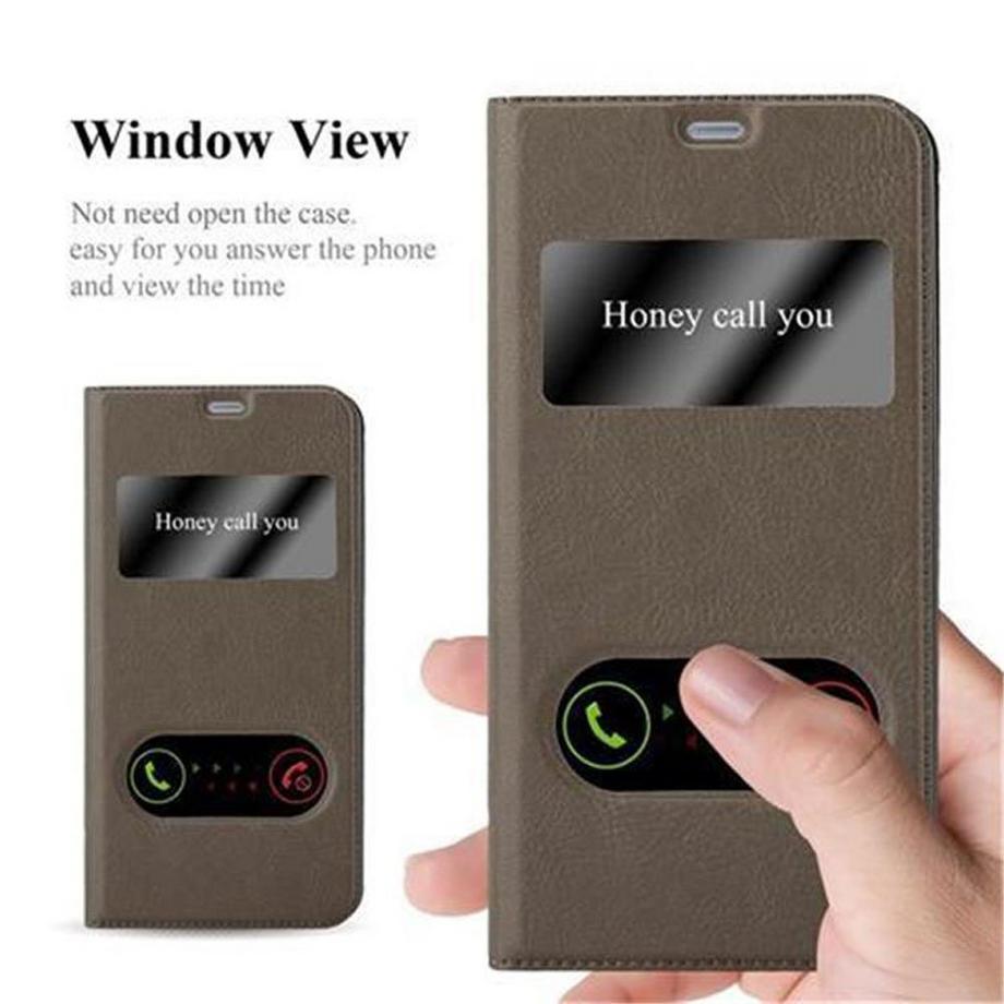 Cadorabo  Housse compatible avec LG G6 - Coque de protection avec fermeture magnétique, fonction de support et 2 fenêtres de visualisation 