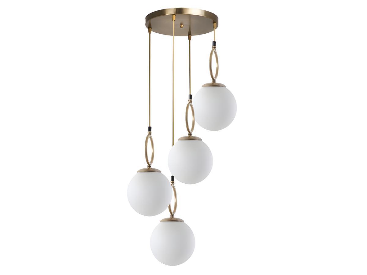 OZAIA Suspension en métal 4 globes cuivre ASROUN  