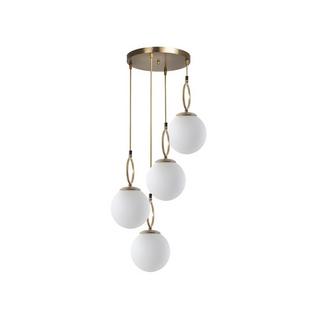 OZAIA Suspension en métal 4 globes cuivre ASROUN  