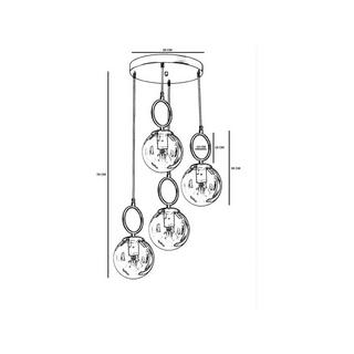 OZAIA Suspension en métal 4 globes cuivre ASROUN  