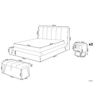 Beliani Set da camera da letto en Pelle sintetica BETIN  