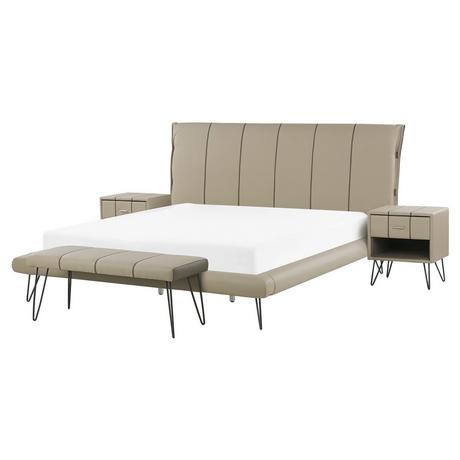 Beliani Ensemble de chambre en Cuir PU BETIN  