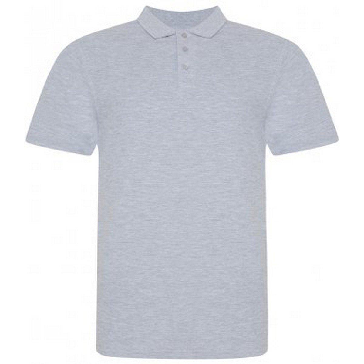 Image of Polo Shirt Pique Herren Grau XL