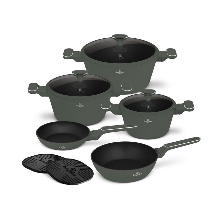 Set de 10 ustensiles de cuisine, collection Matte Green 2.0