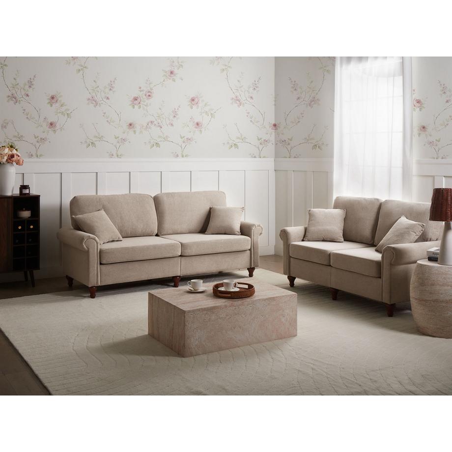 Beliani Ensemble de salon en Tissu  GINNERUP  