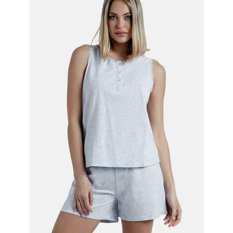 Admas  Pyjama Shorts Tank Top Romantic Grey 