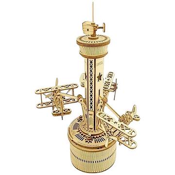 Kit de construction en bois Lasercut Airplane Control Tower