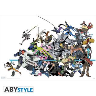 Abystyle Poster - Gerollt und mit Folie versehen - Overwatch - All Characters  