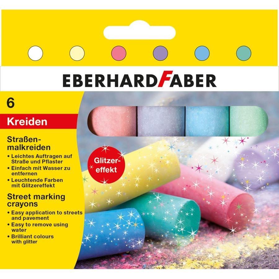 EBERHARD FABER  Eberhard Faber Street Marking Glitter gessetto da marciapiede 6 pz 