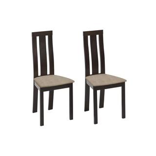 Vente-unique Lot de 2 chaises DOMINGO Hêtre massif wengé  