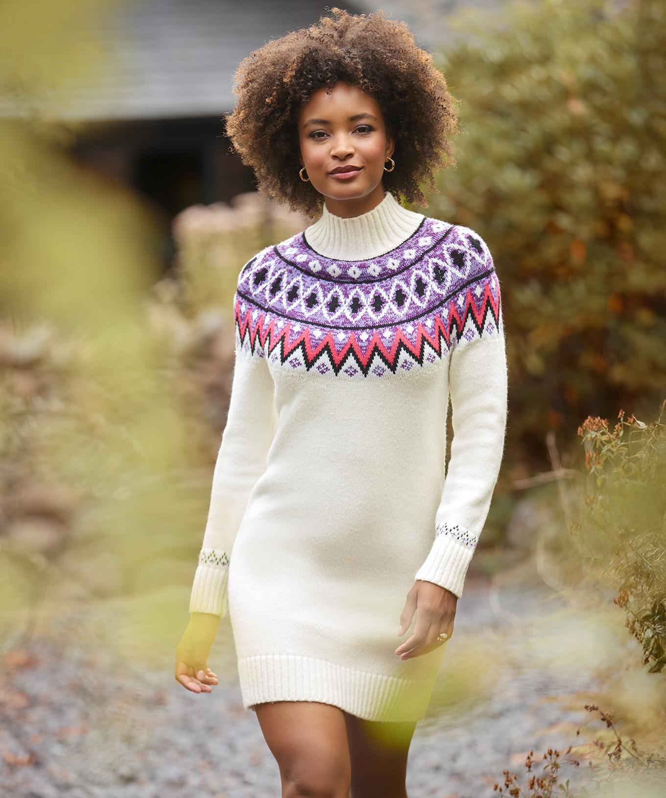 Joe Browns Übergroßes Fair Isle Strickkleid  