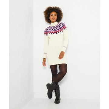 Robe tricotée oversize motif Fair Isle