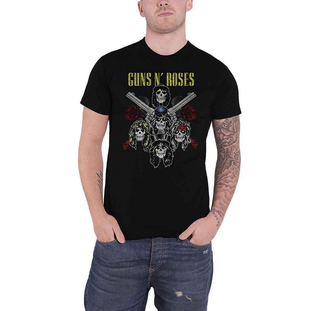 Image of Pistols & Roses Tshirt Damen Schwarz XL