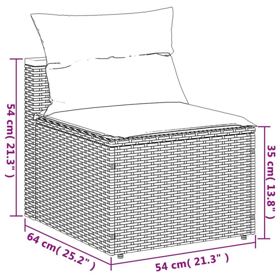 VidaXL Gartensofa poly-rattan  