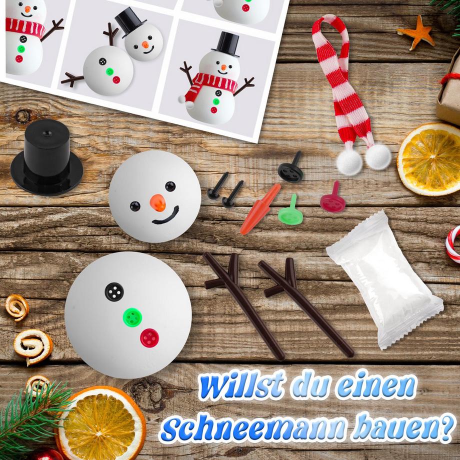 Activity-board  Bau eines Schneemanns mit Ton und klarem Kinderschleim 