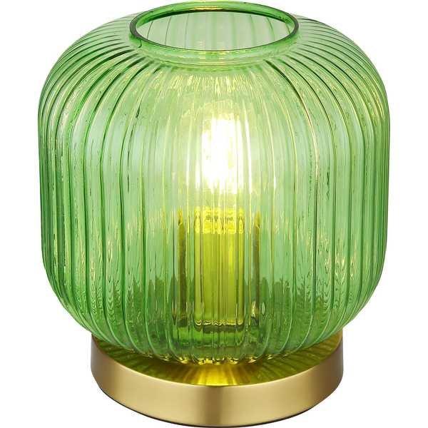 mutoni Lampe à poser Normy métal laiton coloré vert 1xE27  