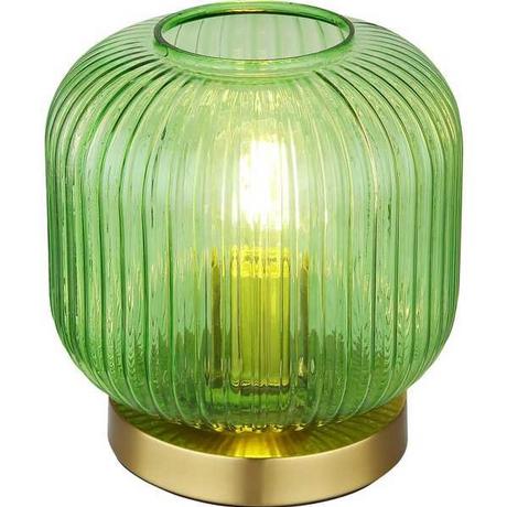 mutoni Lampe à poser Normy métal laiton coloré vert 1xE27  