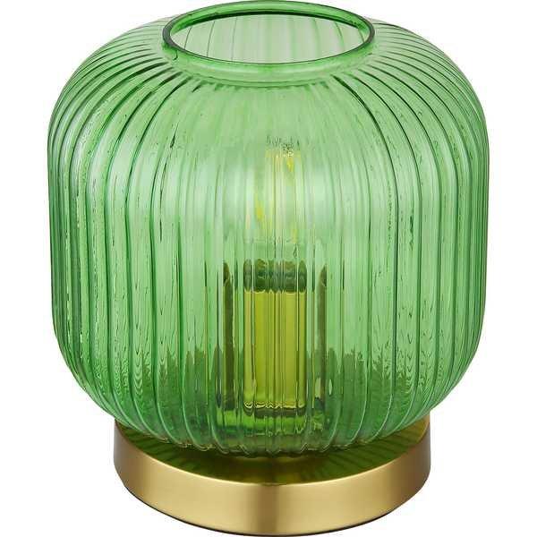 mutoni Lampada da tavolo Normy in metallo ottone colorato verde 1xE27  