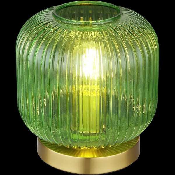 mutoni Lampada da tavolo Normy in metallo ottone colorato verde 1xE27  