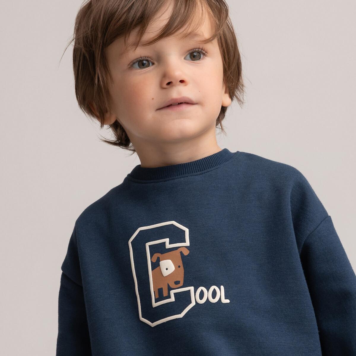 Image of Sweatshirt Mit Rundhalsausschnitt Und Cool-print Unisex Blau 18M