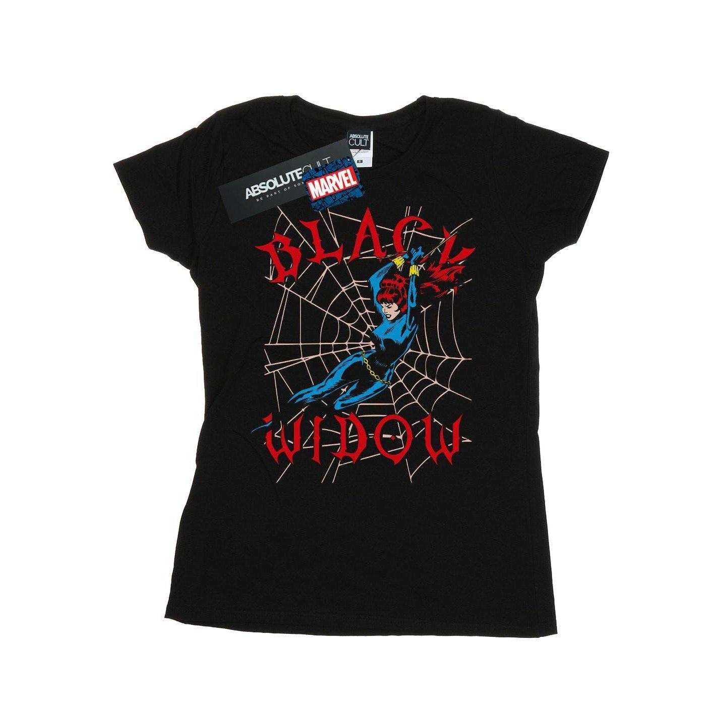 Image of Black Widow Web Tshirt Damen Schwarz M