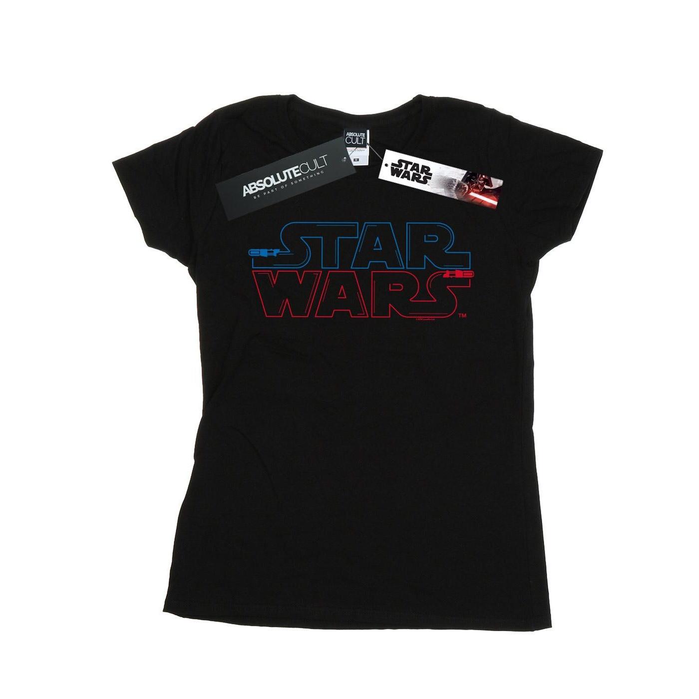 Image of Lightsaber Logo Tshirt Damen Schwarz L