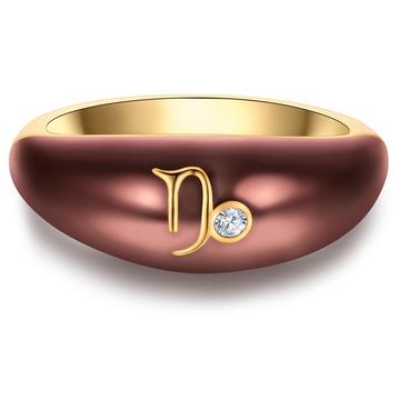 Femme Bague Zodiaque Capricorne