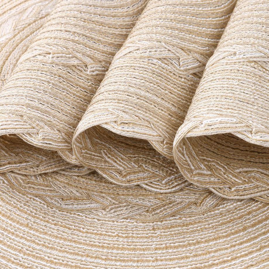 Alopini Lot de 6 Ronds en Coton Tissé à la Main  