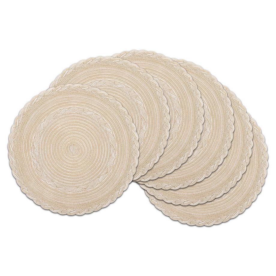 Lot de 6 Ronds en Coton Tissé à la Main