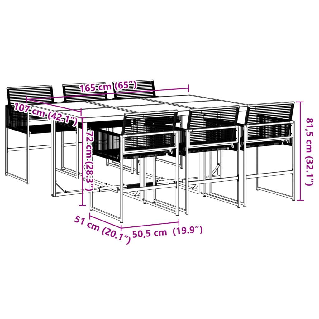 VidaXL Ensemble de salle à manger de jardin rotin synthétique  