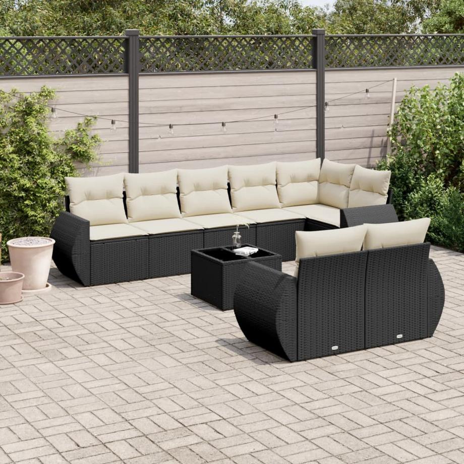 VidaXL Ensemble de canapés de jardin rotin synthétique  