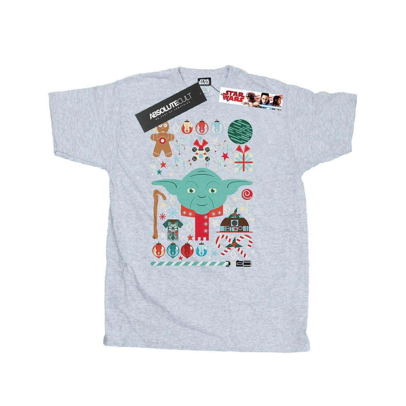 Image of Yoda Christmas Tshirt Herren Grau 4XL