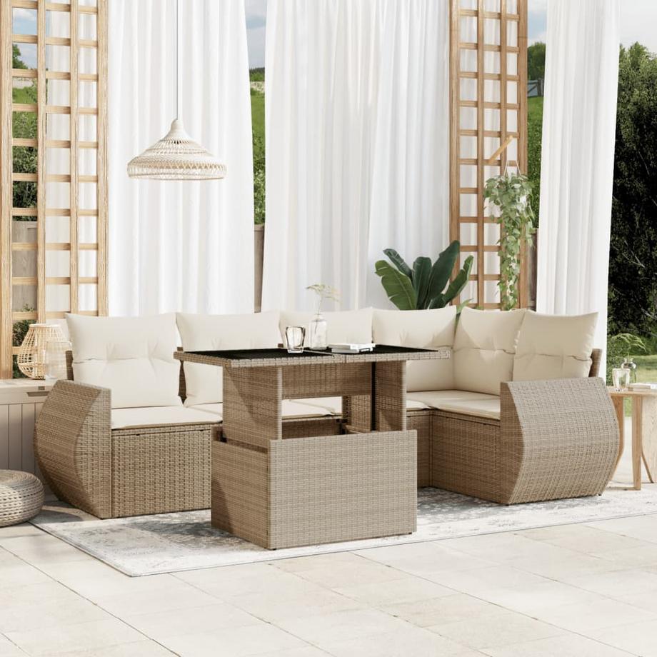 VidaXL set divano da giardino Polirattan  