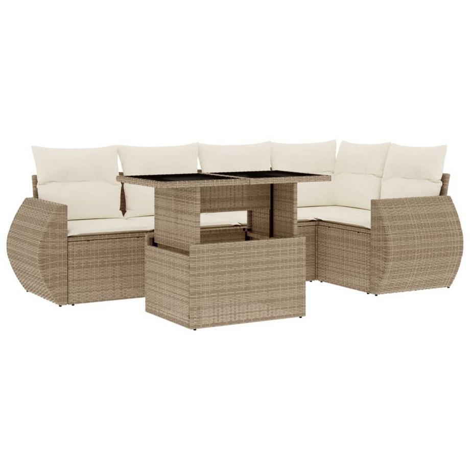 set divano da giardino Polirattan