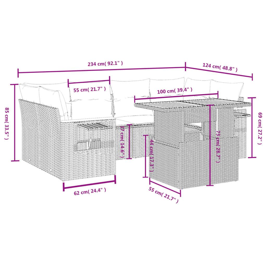 VidaXL Garten sofagarnitur poly-rattan  