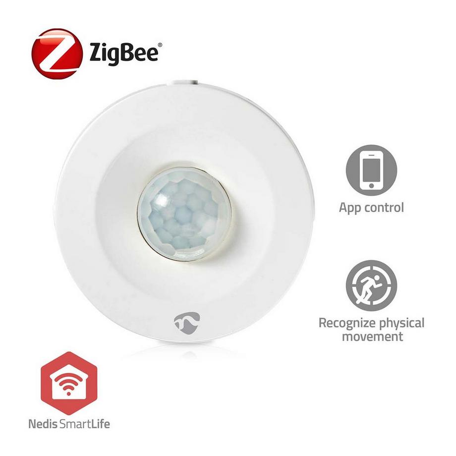 Nedis  SmartLife Smart Motion Sensor | Zigbee 3.0 | Batteriebetrieben | IP20 | Erfassungswinkel: 120° | Erfassungsbereich: 5 m | Max. Batterielebensdauer: 12 Monate | Weiß 