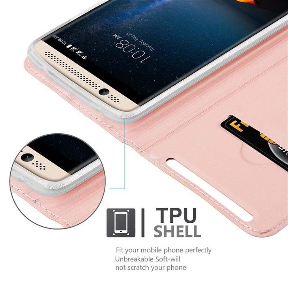 Cadorabo  Housse compatible avec ZTE Axon 7 - Coque de protection avec fermeture magnétique, fonction de support et compartiment pour carte 