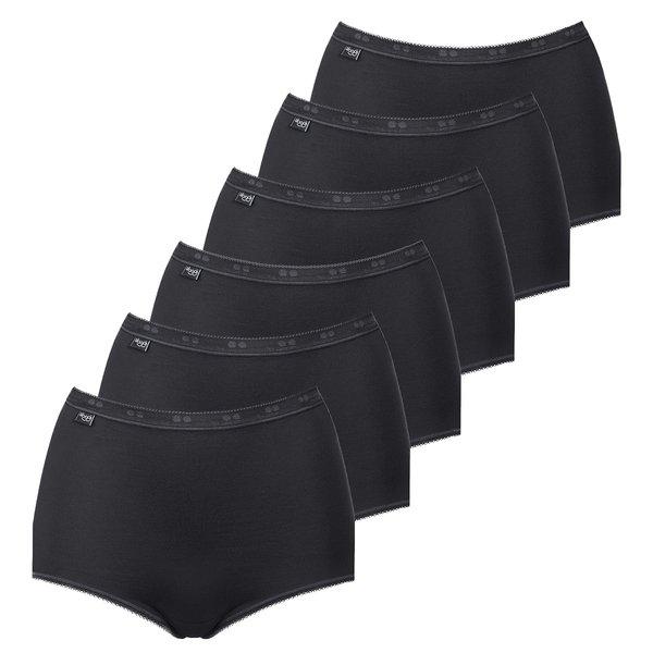 Image of 6er Pack Basic + - Maxi Slip Damen Schwarz 3XL