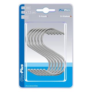 Pricenet S-Haken Ø4mm 6,5x7,5cm 6 Stück im Blister  