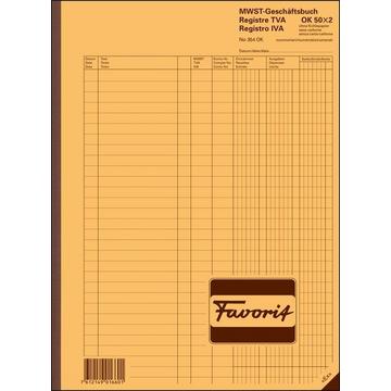 FAVORIT Kassabuch MwSt 354OK 50x2 Blatt