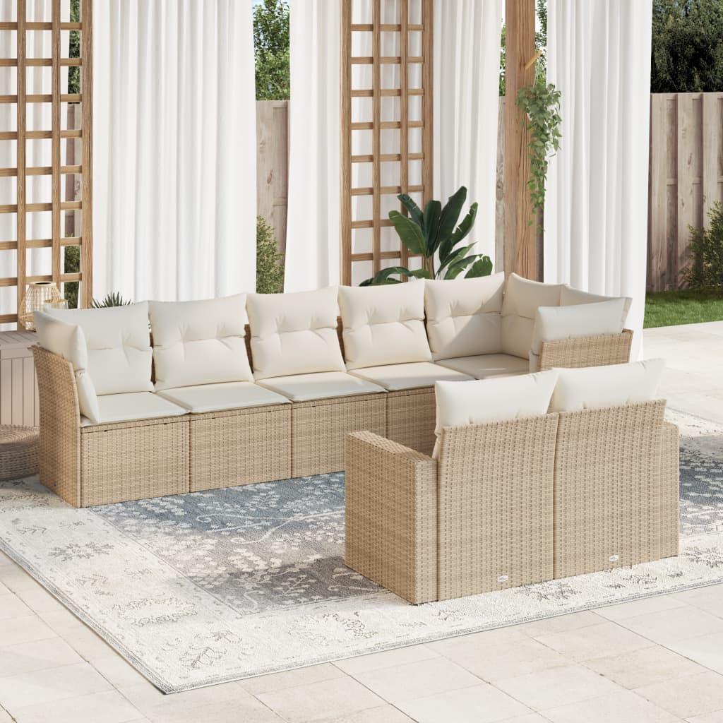 VidaXL set divano da giardino Polirattan  