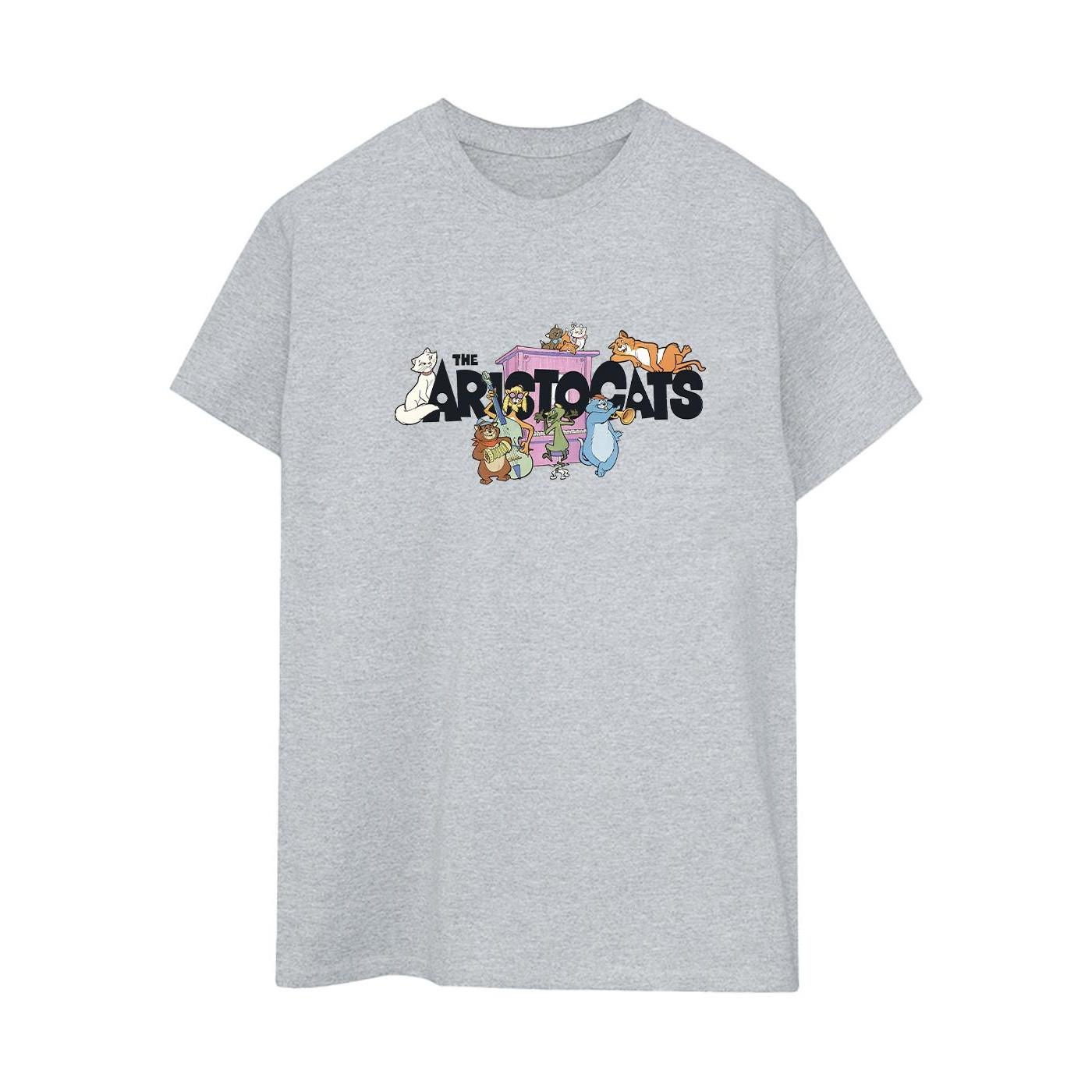 Image of Aristocats Logo Tshirt Damen Grau XXL