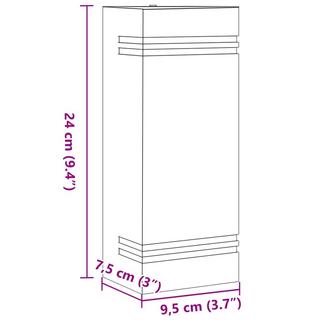 VidaXL applique da parete per esterni Acciaio inossidabile  