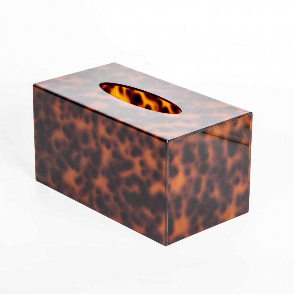 Aulica BOITE A MOUCHOIRS LEOPARD 22.6X12.6X12CM  