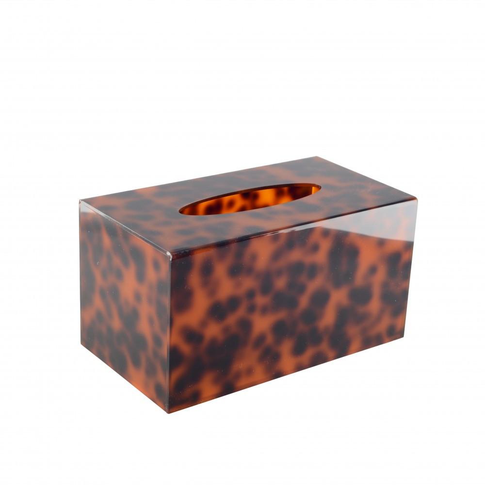 Aulica BOITE A MOUCHOIRS LEOPARD 22.6X12.6X12CM  