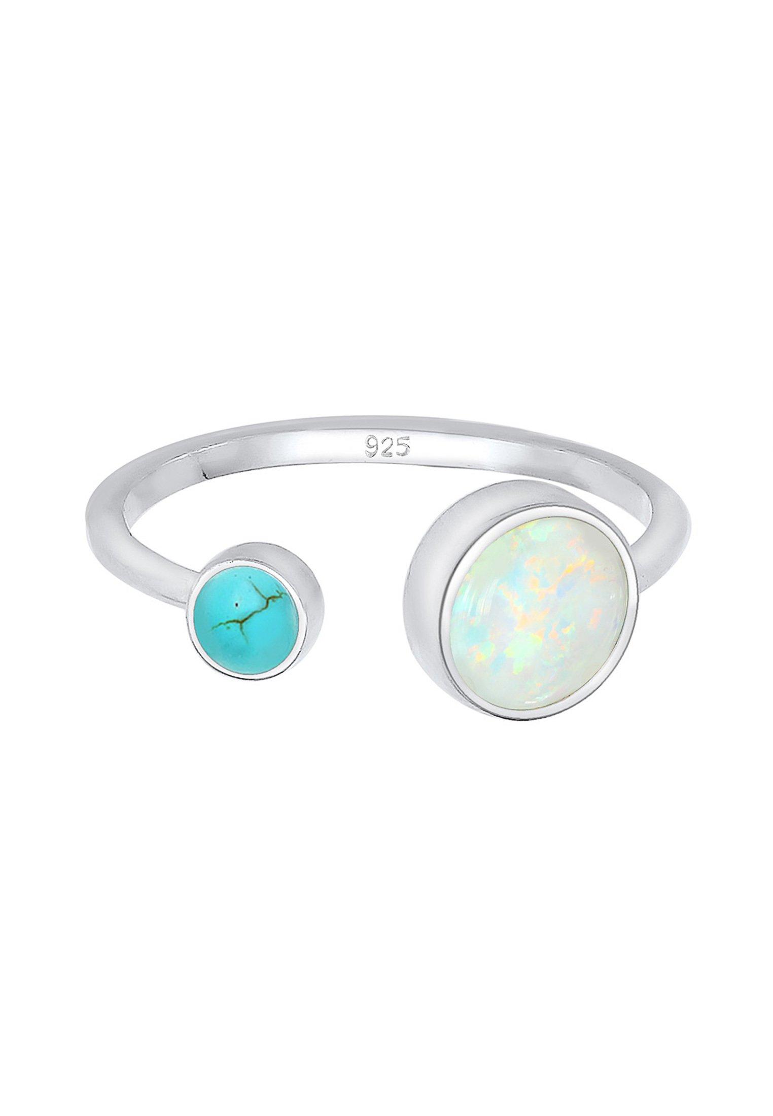 Elli  Ring Geo Opal Howlith Boho Offen Verstellbar 