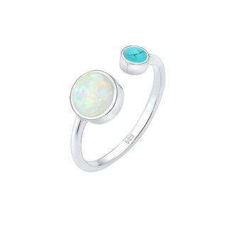Elli  Ring Geo Opal Howlith Boho Offen Verstellbar 